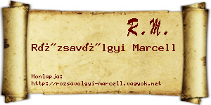 Rózsavölgyi Marcell névjegykártya