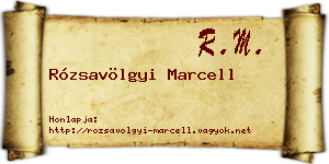 Rózsavölgyi Marcell névjegykártya